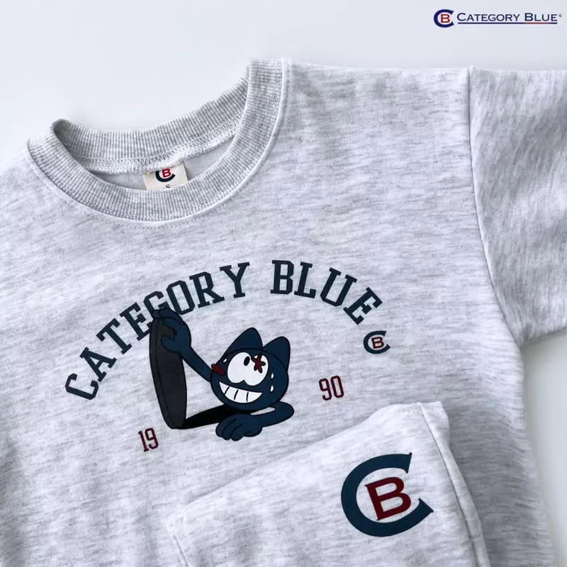 Category Blue - Korean Children Fashion - #discoveringself - Kitty Top Bottom Set - 9