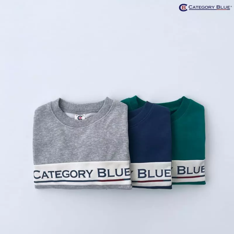 Category Blue - Korean Children Fashion - #discoveringself - Logo Sweatshirt