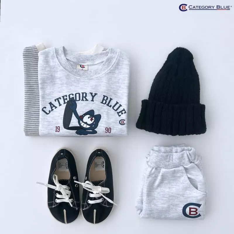 Category Blue - Korean Children Fashion - #kidsshorts - Kitty Top Bottom Set - 11