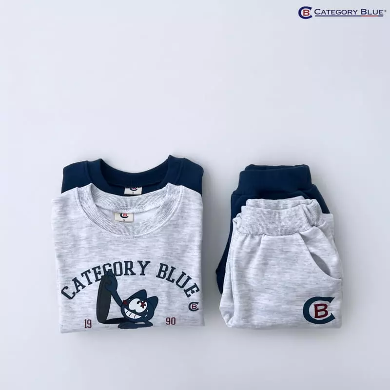 Category Blue - Korean Children Fashion - #magicofchildhood - Kitty Top Bottom Set - 2
