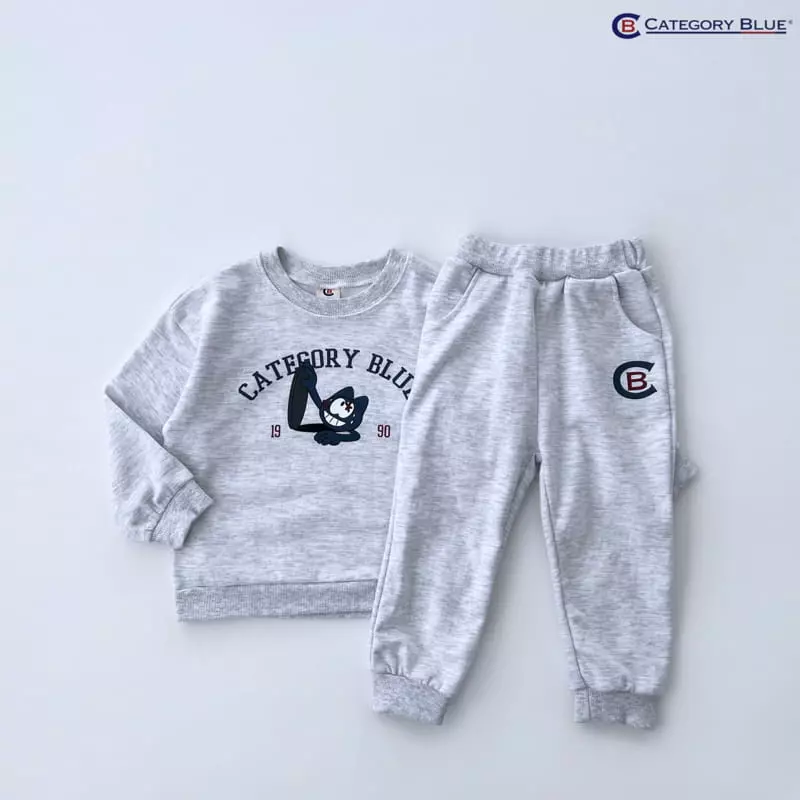 Category Blue - Korean Children Fashion - #minifashionista - Kitty Top Bottom Set - 4