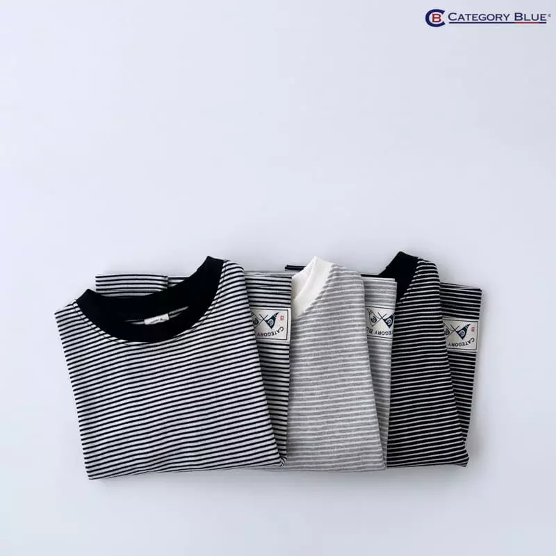 Category Blue - Korean Children Fashion - #toddlerclothing - Small Stripes Tee - 6