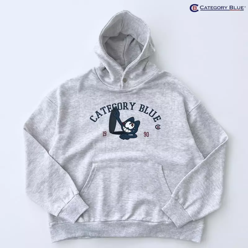 Category Blue - Korean Women Fashion - #momslook - Kitty Hoody Mom