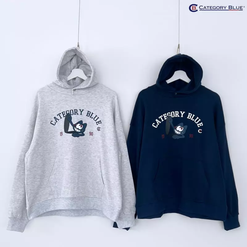 Category Blue - Korean Women Fashion - #momslook - Kitty Hoody Mom - 3