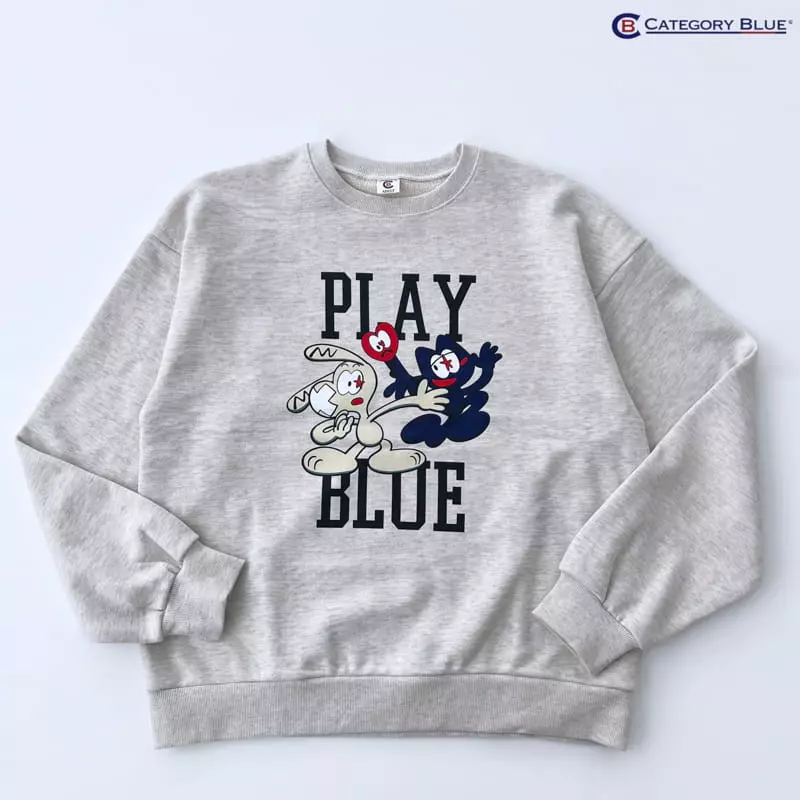 Category Blue - Korean Women Fashion - #momslook - Play Sweatshirt Mom