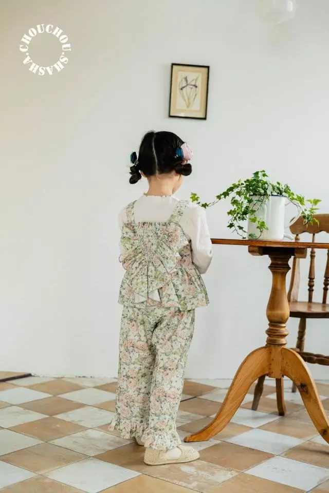 Chouchou Shasha - Korean Children Fashion - #littlefashionista - Mue Top Bottom Set - 3
