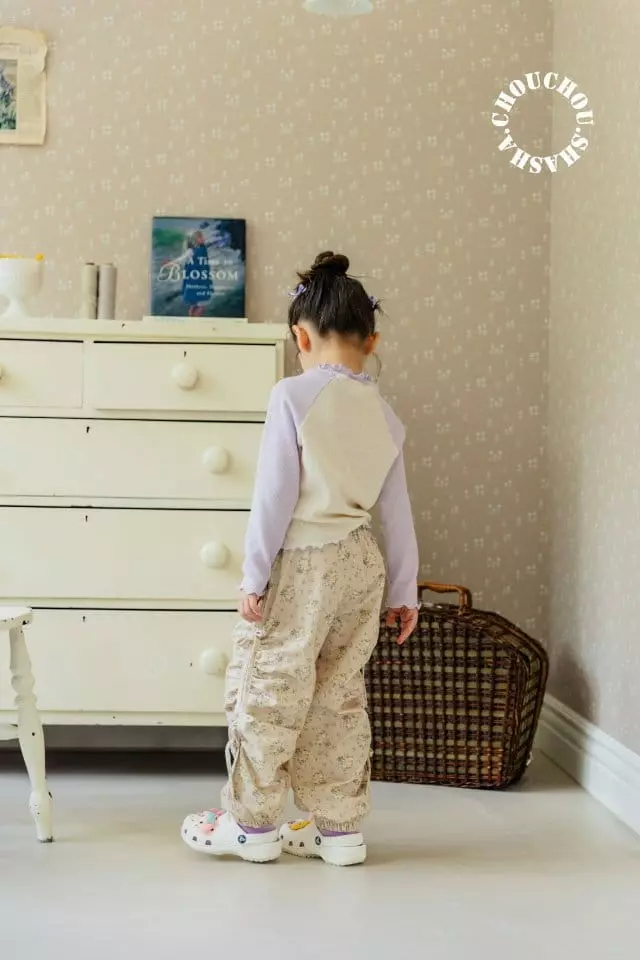 Chouchou Shasha - Korean Children Fashion - #littlefashionista - Flower Shirring Pants - 4