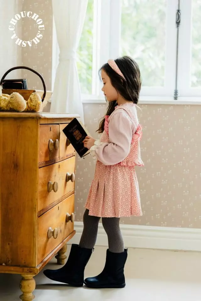 Chouchou Shasha - Korean Children Fashion - #prettylittlegirls - Cloi Top Bottom Set - 7