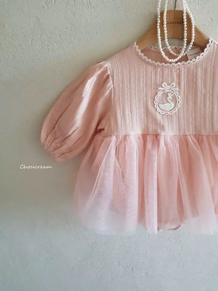 Choucream - Korean Baby Fashion - #babyboutique - Swan One-piece Bodysuit - 8