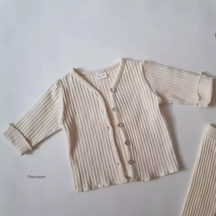 Choucream - Korean Baby Fashion - #babygirlfashion - Bebe Rib Cardigan - 4