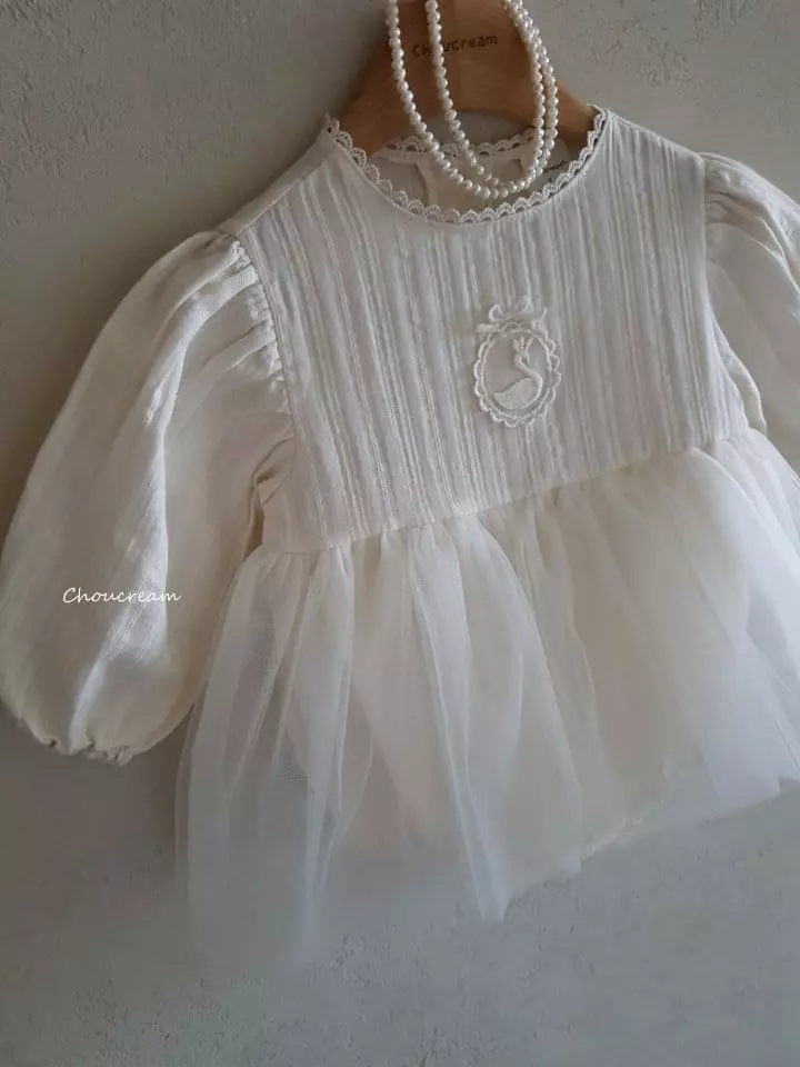 Choucream - Korean Baby Fashion - #babyootd - Swan One-piece Bodysuit - 2