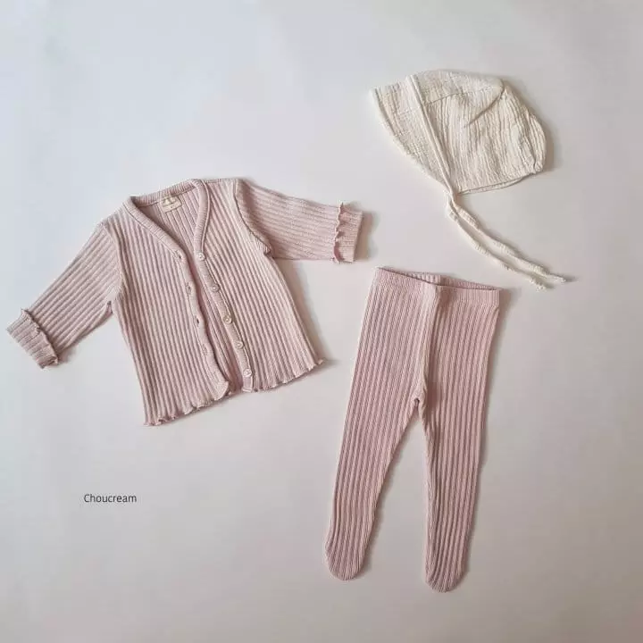 Choucream - Korean Baby Fashion - #babyoutfit - Bebe Rib Cardigan - 7