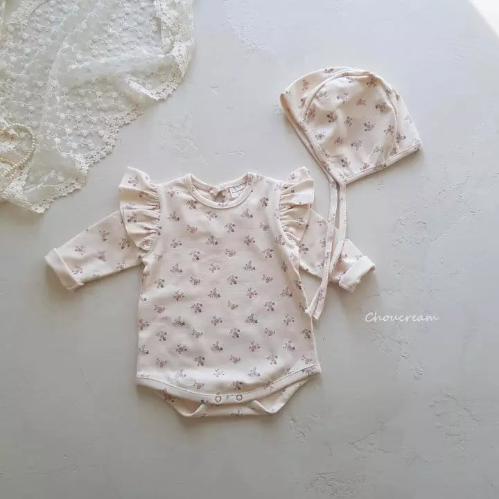 Choucream - Korean Baby Fashion - #onlinebabyboutique - Irin Bonnet Bodysuit - 8