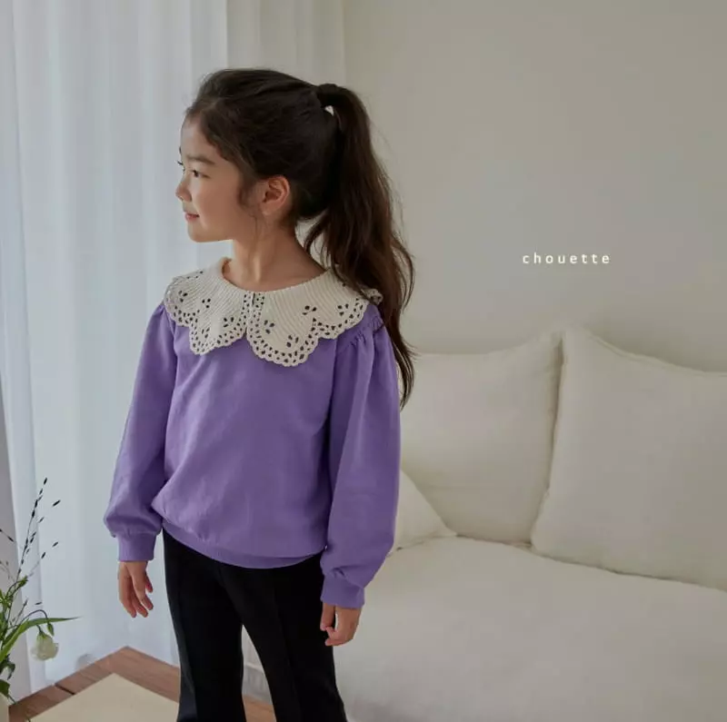 Chouette - Korean Children Fashion - #Kfashion4kids - Knit Collar Sweatshirt - 7