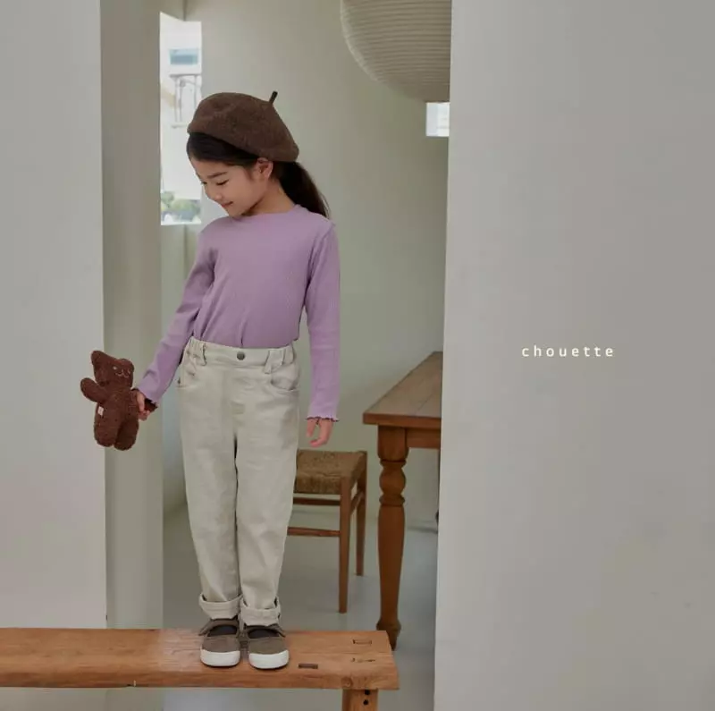 Chouette - Korean Children Fashion - #littlefashionista - Latte Rib Tee - 7