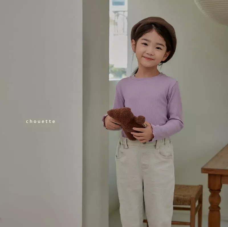 Chouette - Korean Children Fashion - #magicofchildhood - Latte Rib Tee - 8