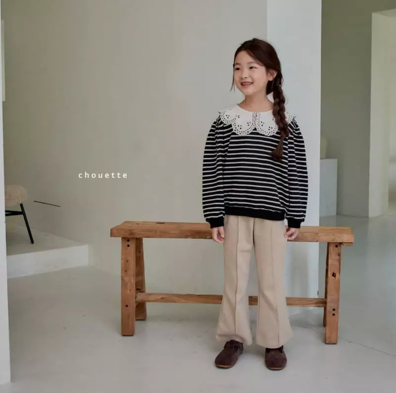 Chouette - Korean Children Fashion - #minifashionista - Knit Collar Sweatshirt - 10
