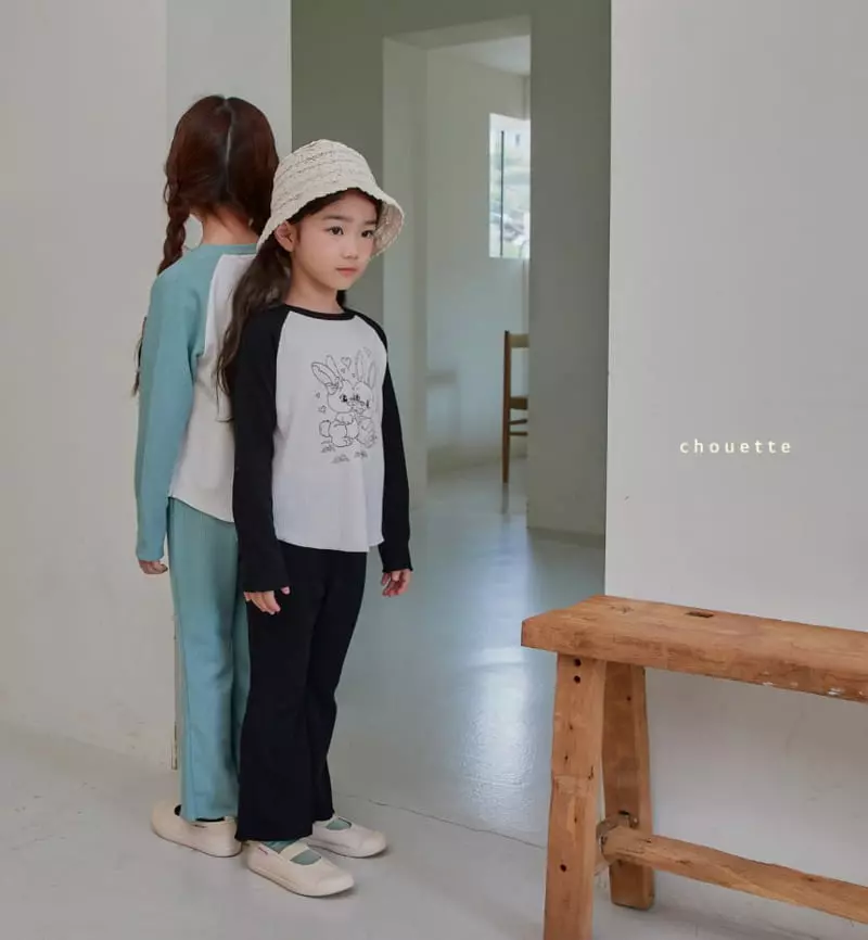 Chouette - Korean Children Fashion - #stylishchildhood - Bunny Top Bottom Set - 6