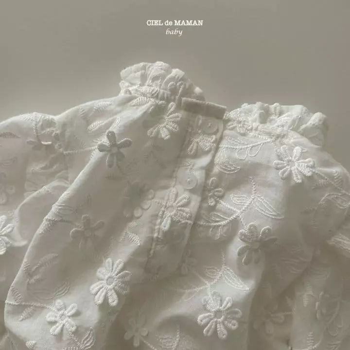 Ciel De Maman - Korean Baby Fashion - #onlinebabyshop - Flower Bodysuit - 4