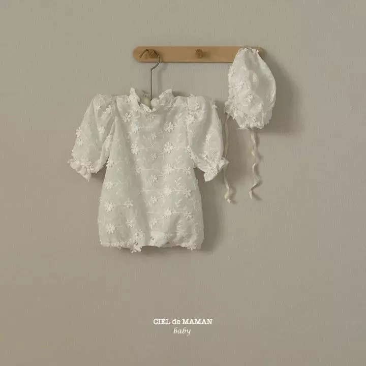 Ciel De Maman - Korean Baby Fashion - #babyboutiqueclothing - Flower Bodysuit - 6