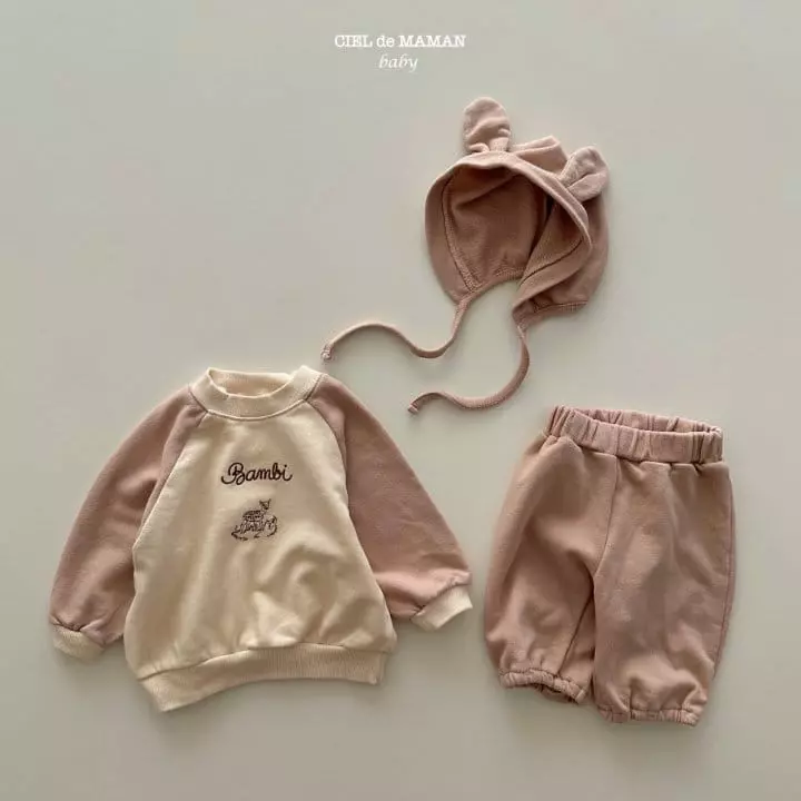 Ciel De Maman - Korean Baby Fashion - #babyfashion - Bambi Top Bottom Set - 2