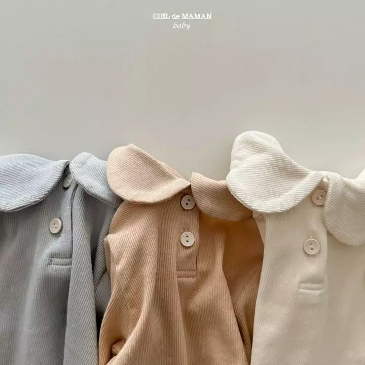 Ciel De Maman - Korean Baby Fashion - #babyoutfit - Circle Collar Tee - 4