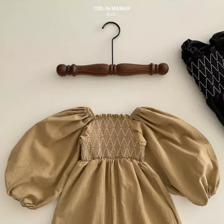 Ciel De Maman - Korean Children Fashion - #kidsshorts - Fall Smocked Jumpsuit - 3