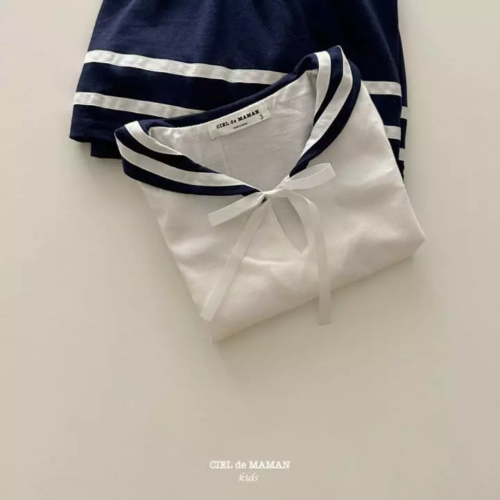 Ciel De Maman - Korean Children Fashion - #kidsstore - Sailor Top Bottom Set - 7