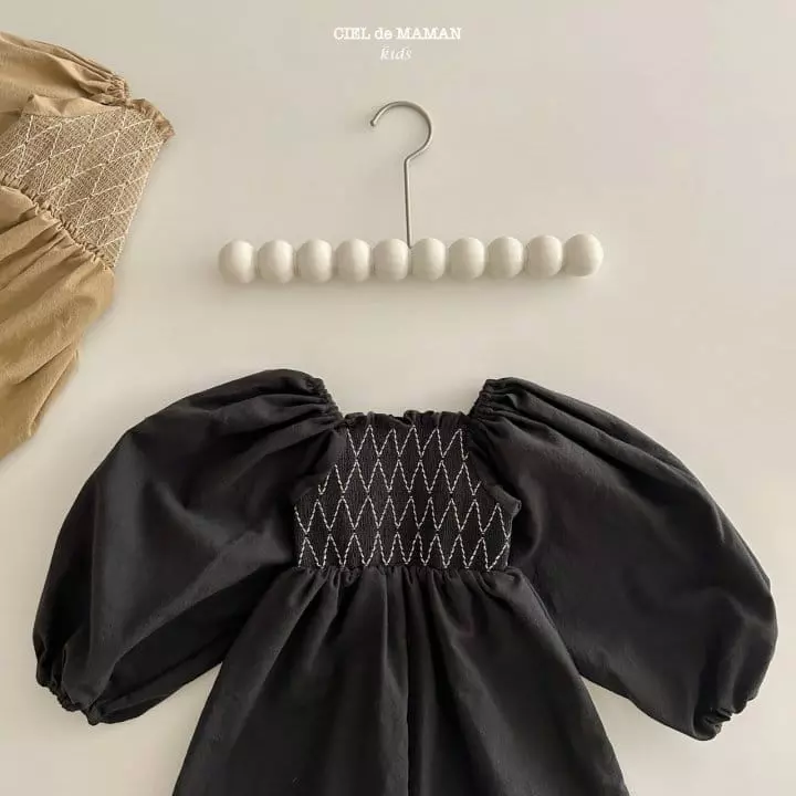 Ciel De Maman - Korean Children Fashion - #littlefashionista - Fall Smocked Jumpsuit - 7