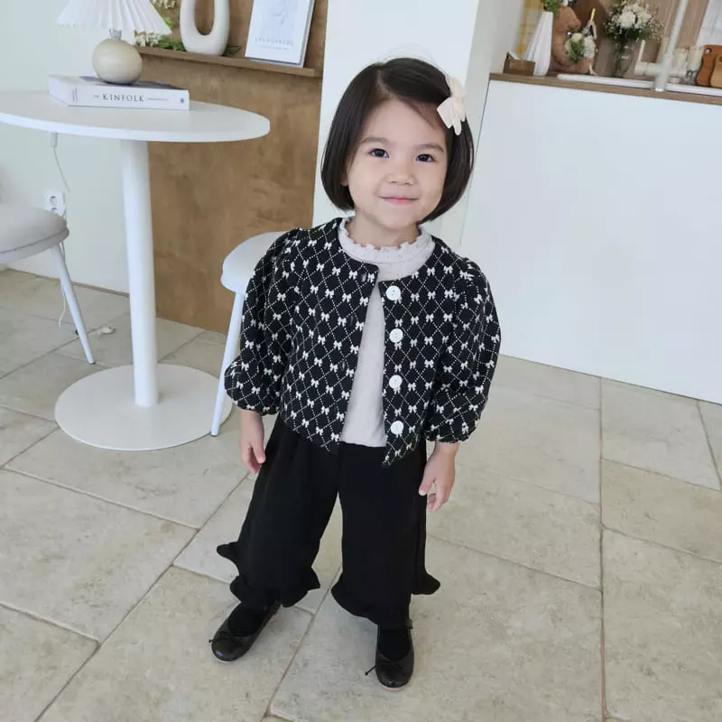 Color - Korean Children Fashion - #kidsshorts - Ribbon Cardigan - 2