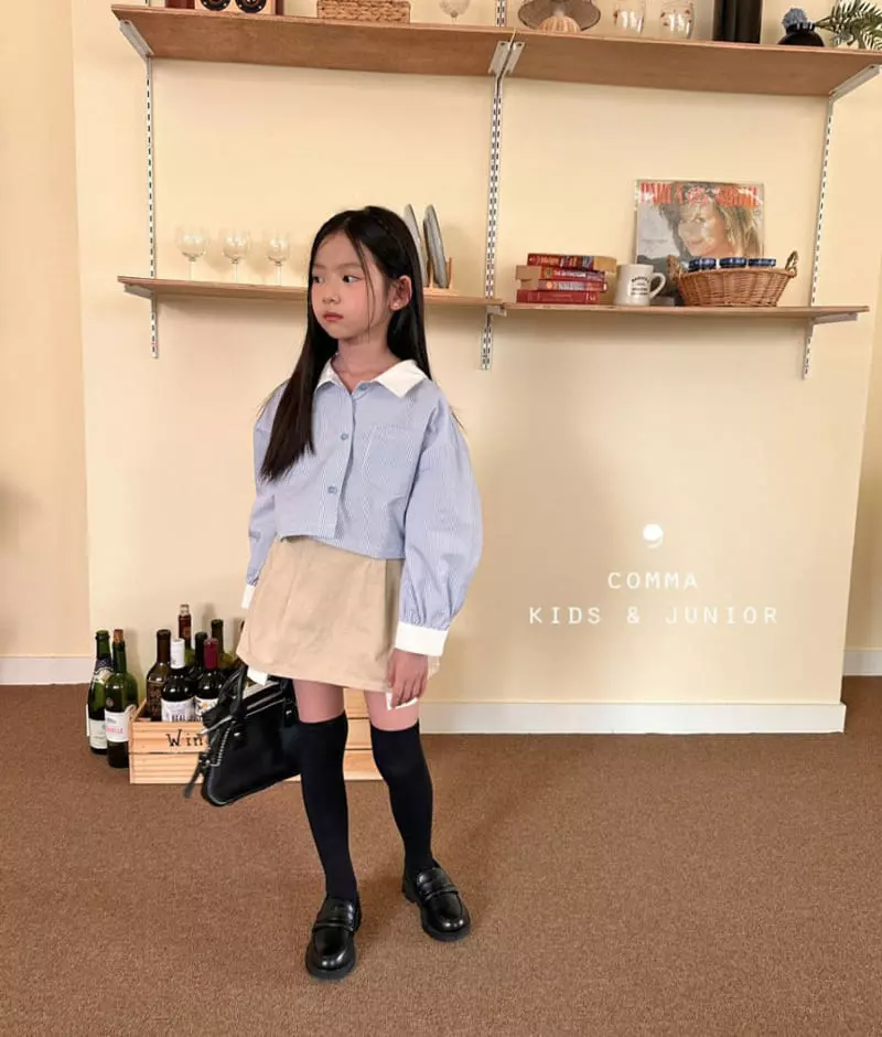 Comma - Korean Children Fashion - #childofig - Crop Shirt - 2