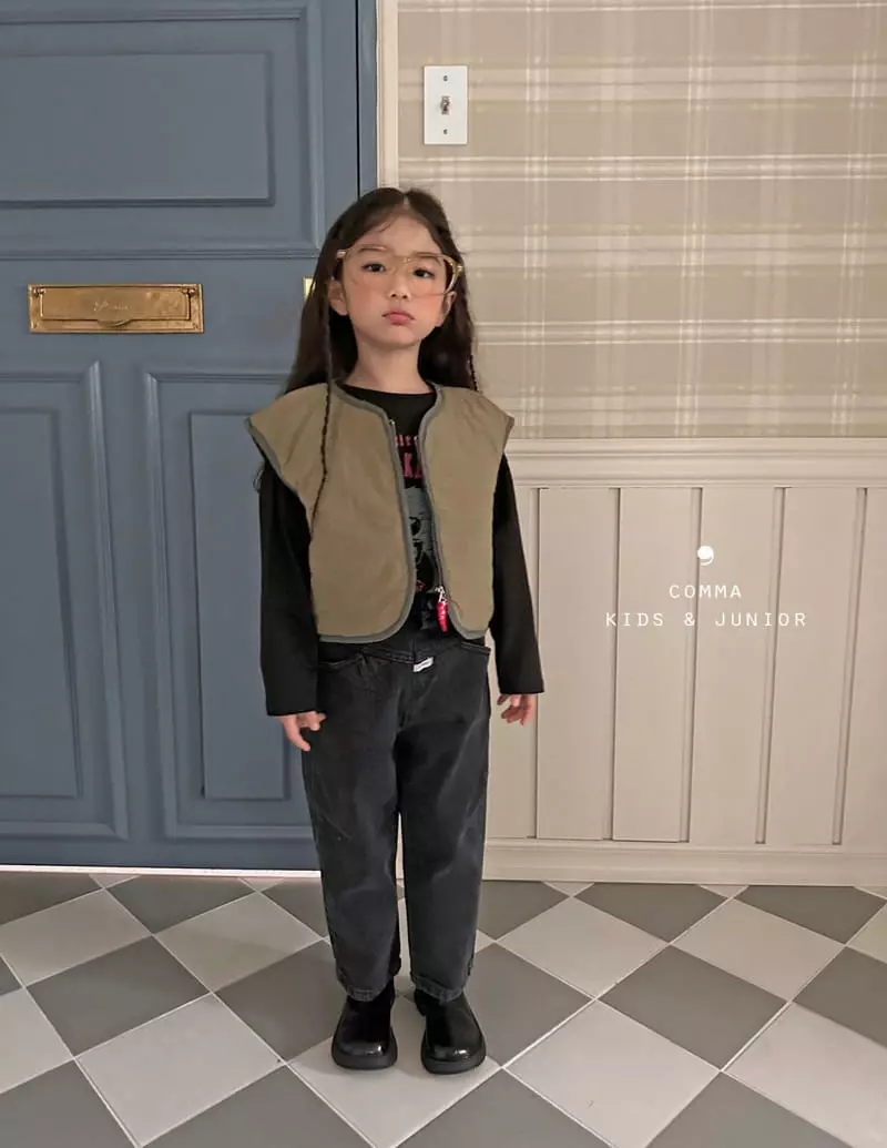 Comma - Korean Children Fashion - #childrensboutique - Bonding Khaki Vest - 2