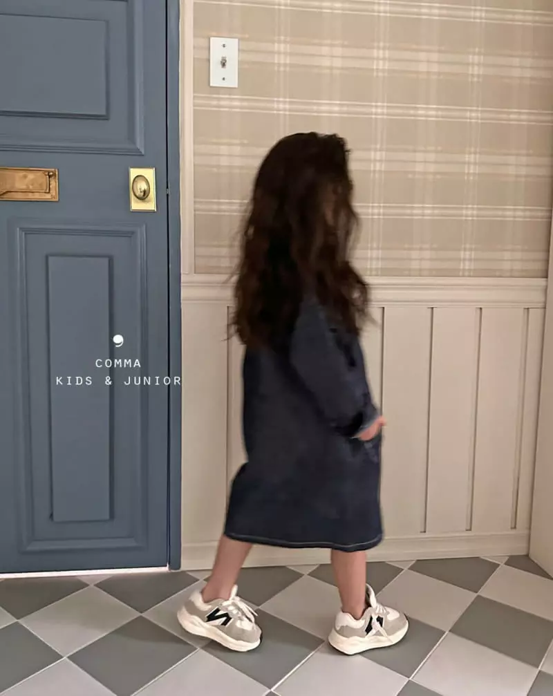 Comma - Korean Children Fashion - #littlefashionista - Denim One-piece - 6