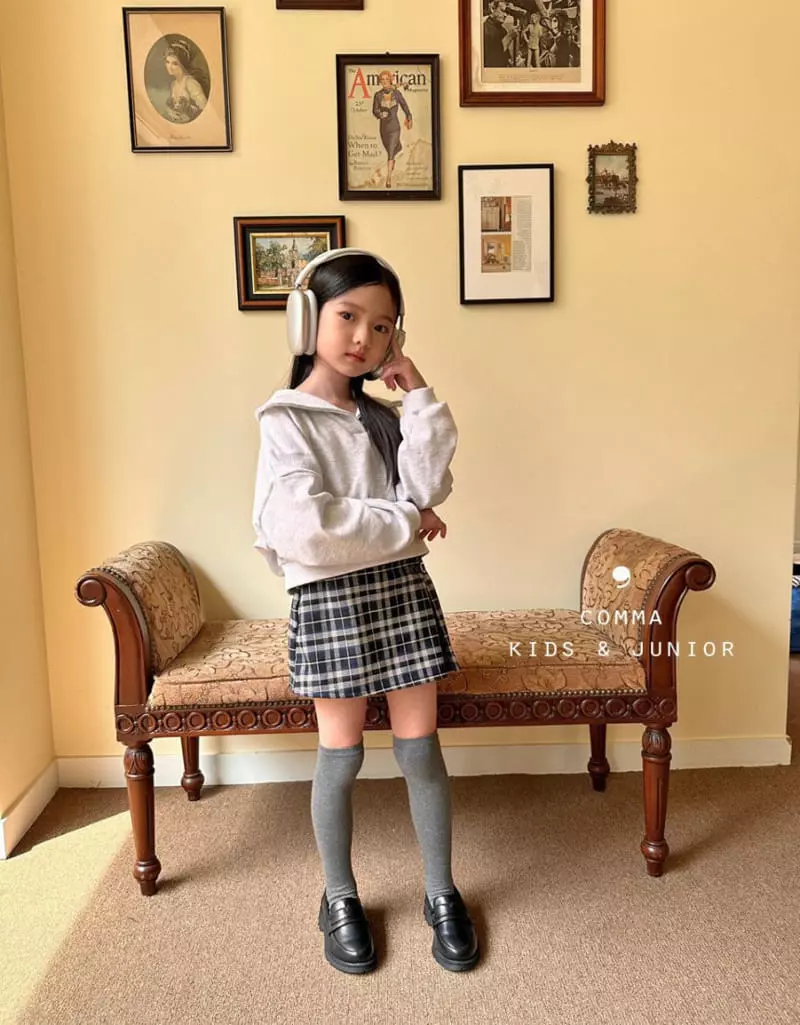 Comma - Korean Children Fashion - #stylishchildhood - Check Skirt - 11