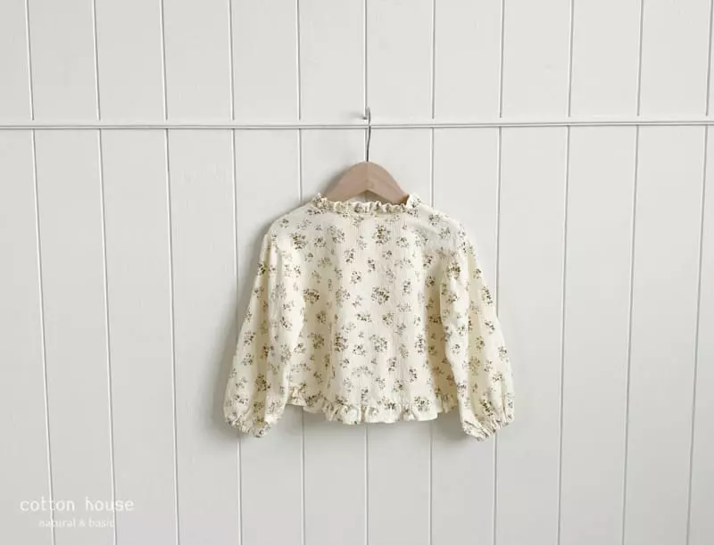 Cotton House - Korean Children Fashion - #childofig - Jacquard Frill Blouse - 5