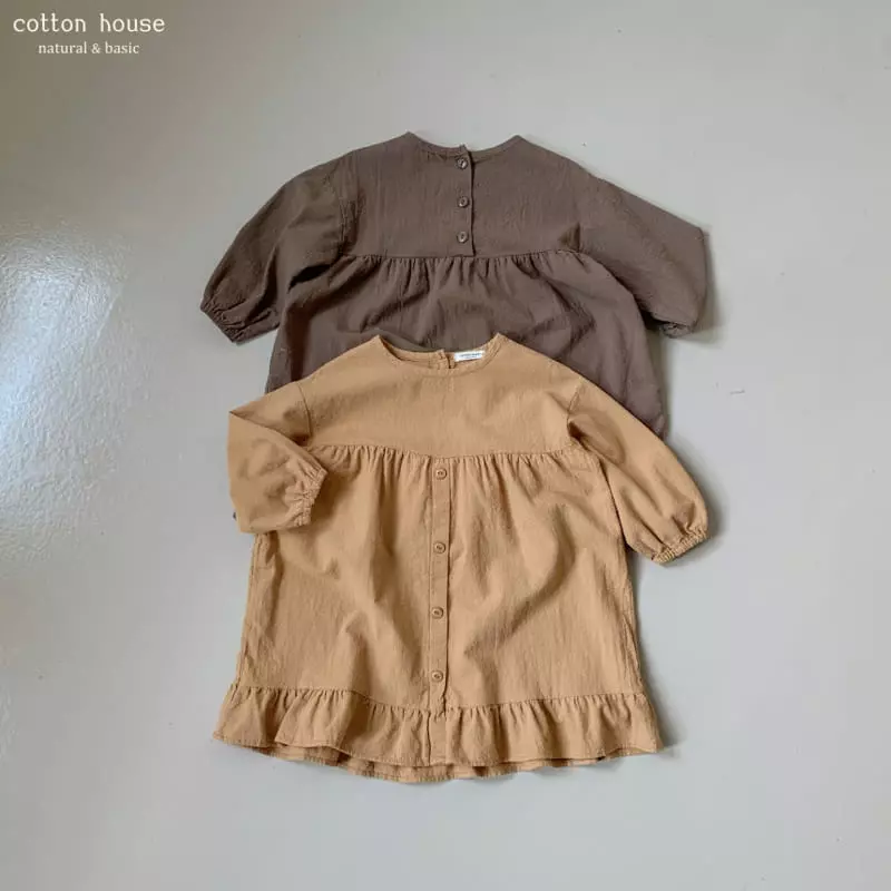 Cotton House - Korean Children Fashion - #designkidswear - Frill Danjjack One-piece - 8