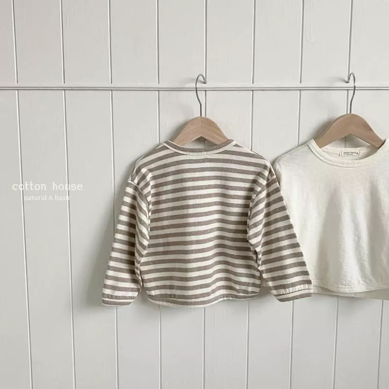 Cotton House - Korean Children Fashion - #kidsshorts - Daily Piping Tee - 3