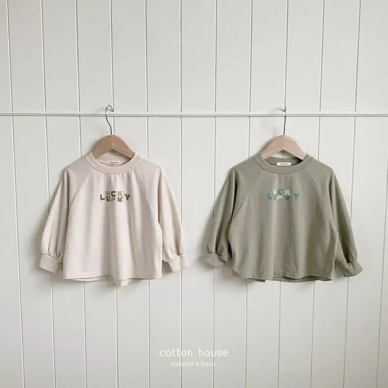 Cotton House - Korean Children Fashion - #kidsshorts - Lucky Raglan Tee