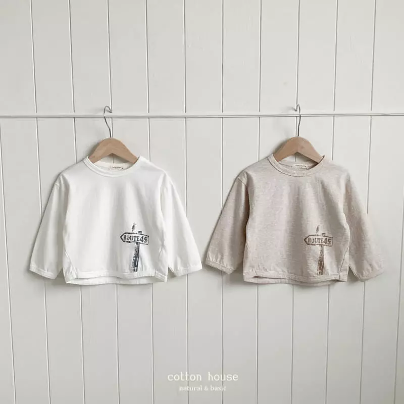 Cotton House - Korean Children Fashion - #kidsstore - Route Piping Tee