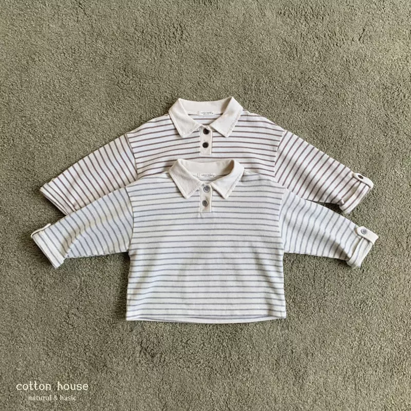 Cotton House - Korean Children Fashion - #littlefashionista - Bijo Collar Tee - 7