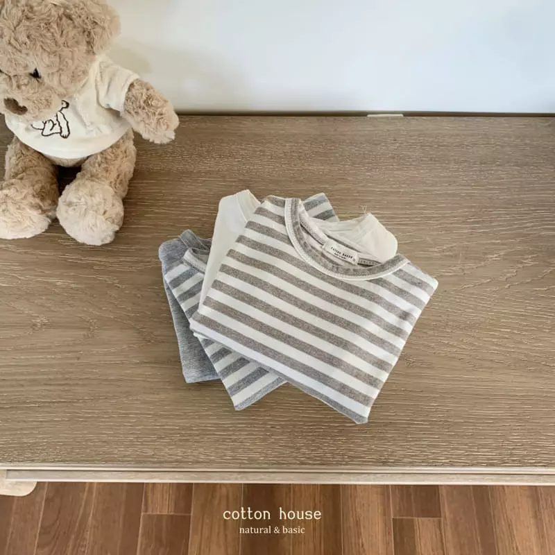 Cotton House - Korean Children Fashion - #littlefashionista - Daily Piping Tee - 7