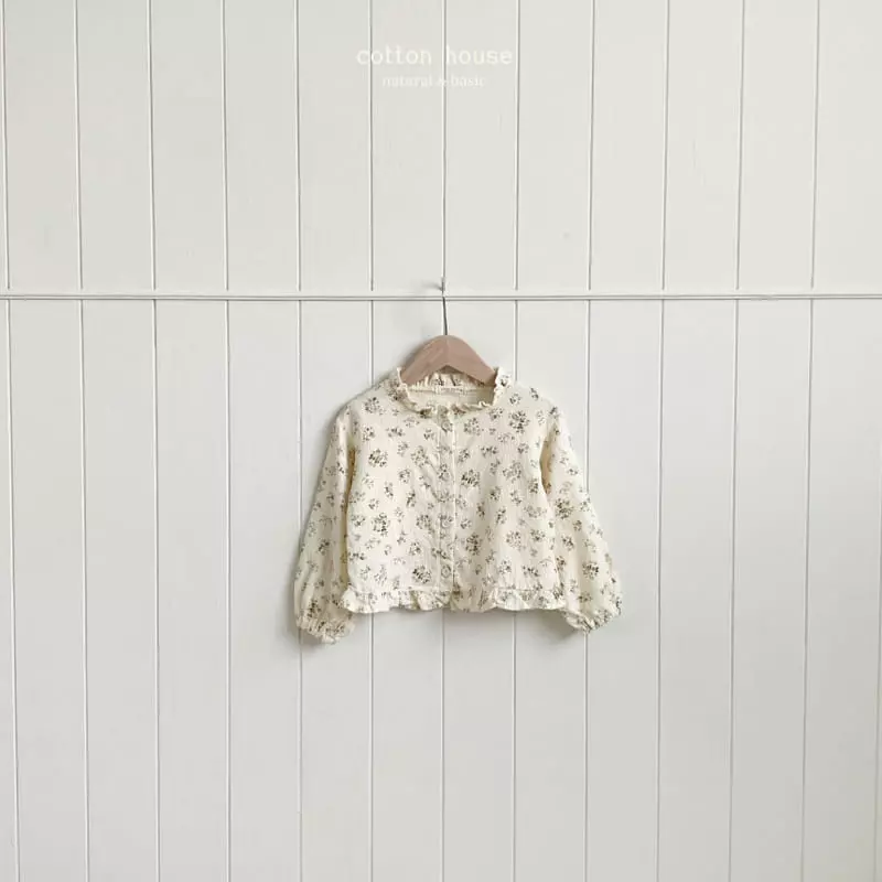 Cotton House - Korean Children Fashion - #magicofchildhood - Jacquard Frill Blouse - 2