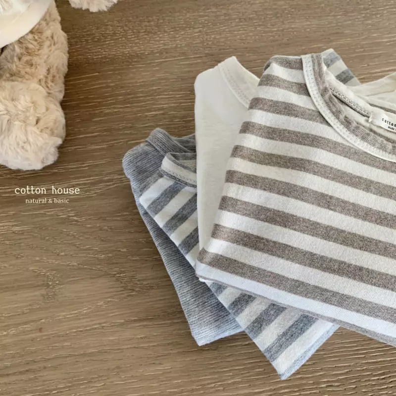 Cotton House - Korean Children Fashion - #magicofchildhood - Daily Piping Tee - 8