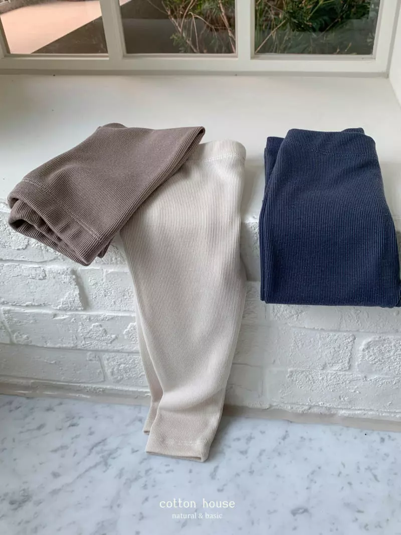 Cotton House - Korean Children Fashion - #minifashionista - Rib Span Leggings - 2