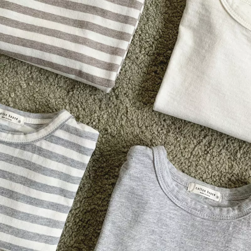 Cotton House - Korean Children Fashion - #toddlerclothing - Daily Piping Tee - 12