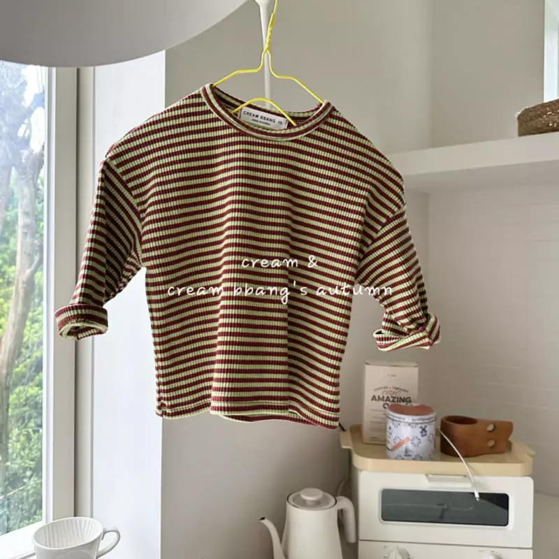 Cream Bbang - Korean Children Fashion - #Kfashion4kids - Rib Stripes Tee - 2