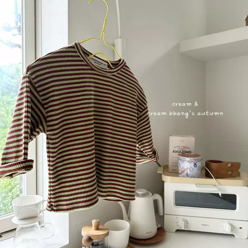 Cream Bbang - Korean Children Fashion - #discoveringself - Rib Stripes Tee - 11