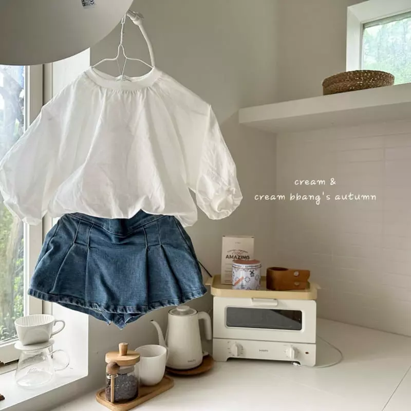 Cream Bbang - Korean Children Fashion - #kidsshorts - Volume Blouse - 5
