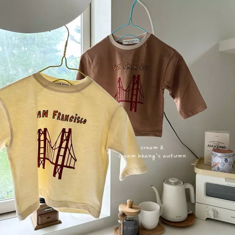 Cream Bbang - Korean Children Fashion - #kidsshorts - San Francisco Tee