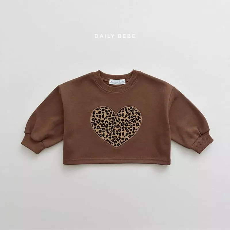 Daily Bebe - Korean Children Fashion - #Kfashion4kids - Heart Crop Sweatshirt - 6